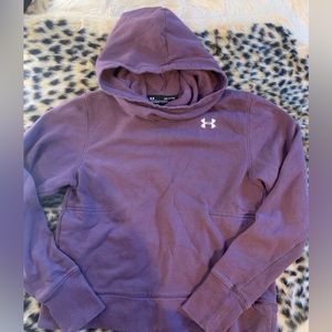 Purple Under Armor cropped hoodie